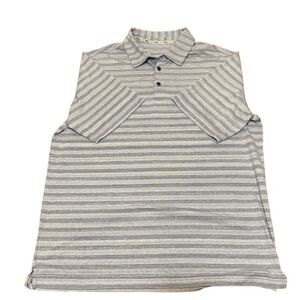 Walter Hagen Men's Golf Polo Navy / Gray Stripe Size Large